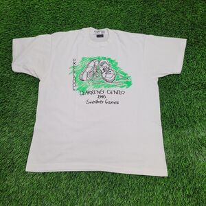 Vintage 1990 Screen-Stars Shirt Womens L/XL 22x26 White